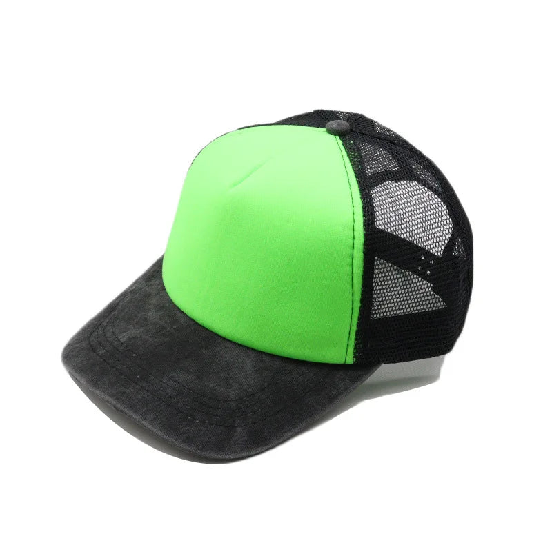 1pcs Baseball Cap Men's Summer Breathable Mesh Sun Hat Unisex Cotton Snapback Cap Truck Caps Visor