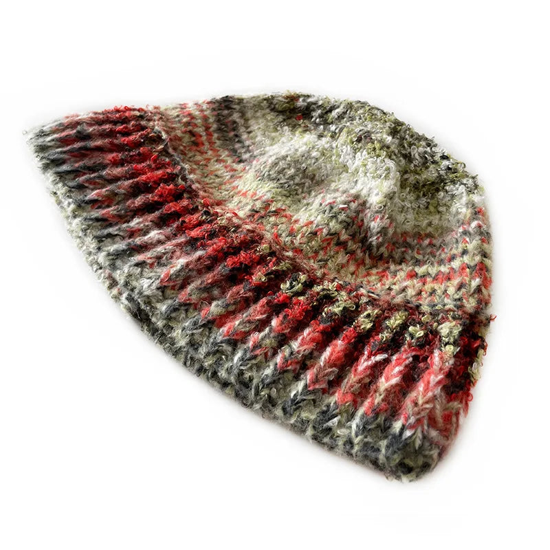 Fashion Women Vintag Autumn Winter Wool Acrylic Bucket Hats Outdoor Lady Female Panama Fisherman Cap Hat For Women Wholesale