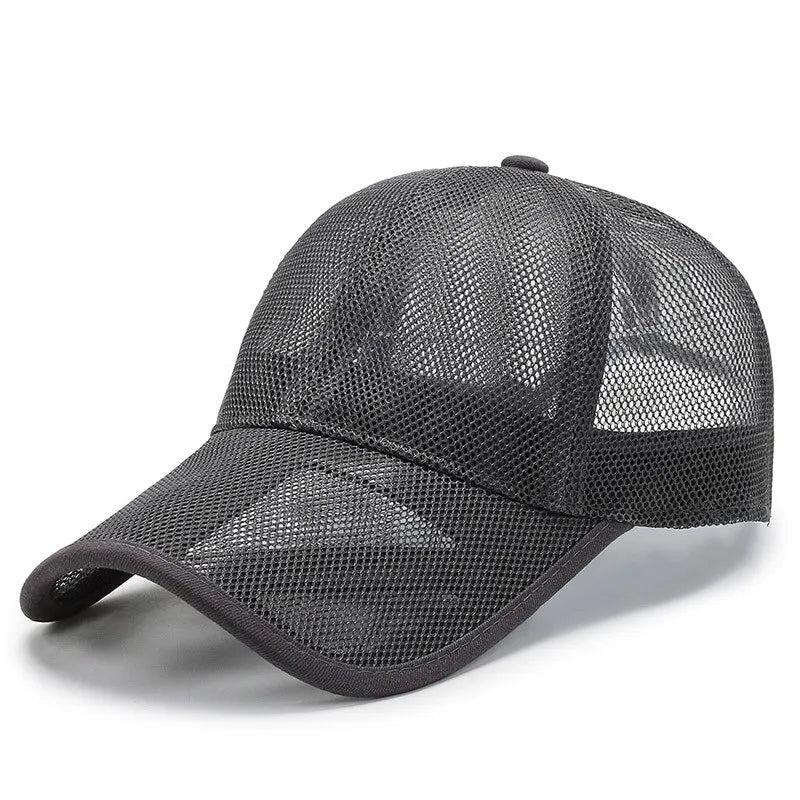 Summer Breathable Mesh Baseball Cap Openwork Brim Outdoor Sports Sun Hat Unisex