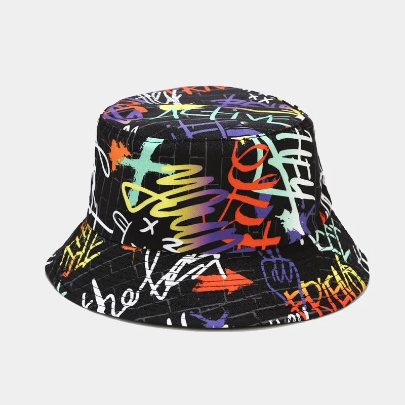 fashion plant printing pattern fisherman hat spring and summer outdoor sun protection fisherman cap unises fishing caps