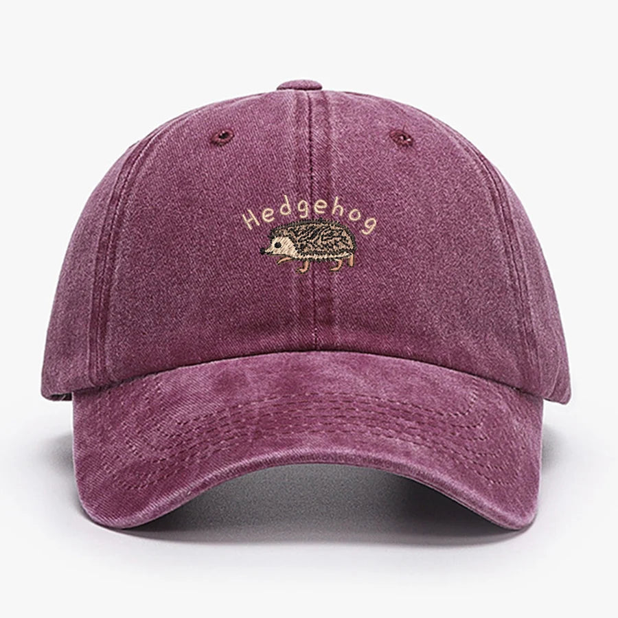 Mini Hedgehog Embroidery cotton Baseball caps for Men Women Washed vintage Hat Sports Fishing trucker Summer Autumn Peaked cap