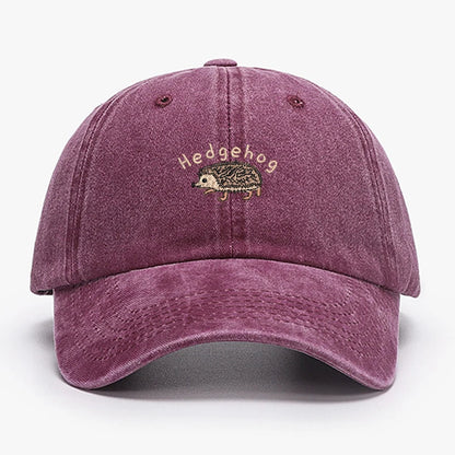 Mini Hedgehog Embroidery cotton Baseball caps for Men Women Washed vintage Hat Sports Fishing trucker Summer Autumn Peaked cap