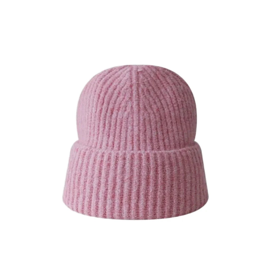 Cat Ears Wool Hat Female Autumn and Winter Korean  Cute Face Small Knitted Hat Big Head Circumference Warm Ear Protection Hat