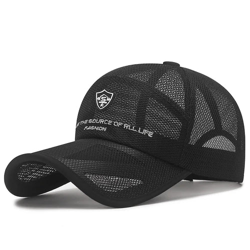 Breathable Baseball Cap for Men & Women Quick-Dry Mesh Adjustable Snapback Sun Hat Lightweight Unisex Outdoor Sport Fishing Hat