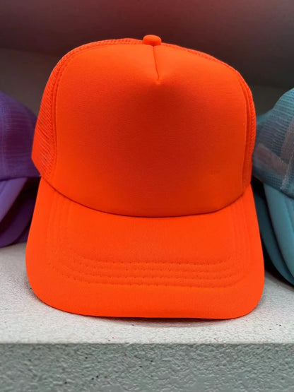 1 Piece Summer Trucker Hat Men Women Net Polyester Baseball Cap Blank Mesh Dad Hats Adjustable Sun Hat Visor