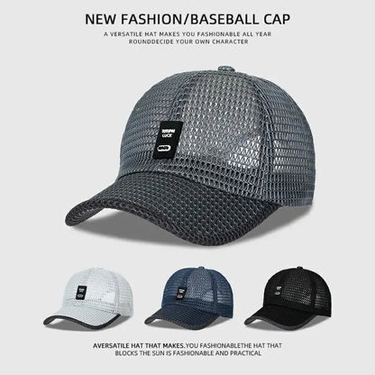 Men’s Mesh Baseball Cap – Breathable Summer Trucker Snapback Outdoor Hat