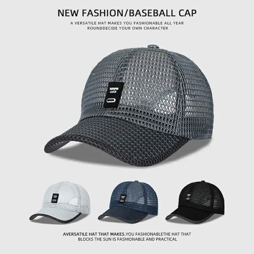 Men’s Mesh Baseball Cap – Breathable Summer Trucker Snapback Outdoor Hat
