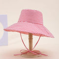 Bucket Hat Women Spring Summer Striped Foldable Printing Wide Brimmed Sun Hat Outdoor Casual Travel Sun Hat Lady
