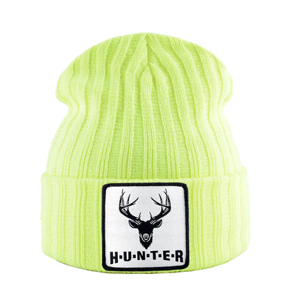 Knitted Skullies Beanie With Animals Patch Men Women Outdoor Casual Sport Hats Autumn Winter Solid Color Hip Hop Beanies