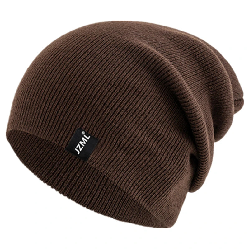 Unisex Letter Label Decor Beanie Hat Casual Multiple Colored Winter Knitted Hat Daily Life And Outdoor Beanie Cap