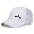 Unisex Mountain Range Embroidery Baseball Net Caps Spring Summer Outdoor Adjustable Casual Hats Dad Hat Sunscreen Hat