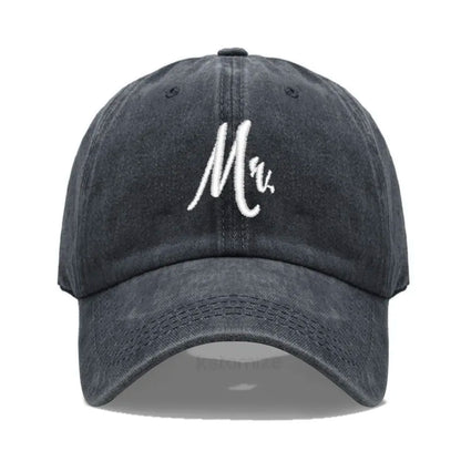 Matching Mr. & Mrs. Baseball Cap Men's Women's Cotton Embroidery Sport Golf Caps Bridal Gift Newlywed Honeymoon Wedding Gift