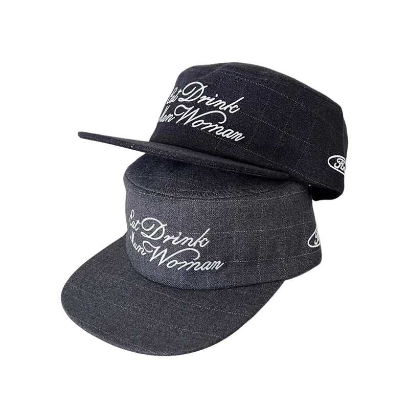 Unisex Korean Pop Hip-hop Hats Autumn Winter Outdoor Personality Letter Embroidery Adjustable Casual Baseball Caps Sunscreen Hat