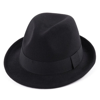 British Style Classic Jazz Hats Autumn and Winter New Women's Woolen Hat Men's Felt Warm Hat Stage Performance Hat