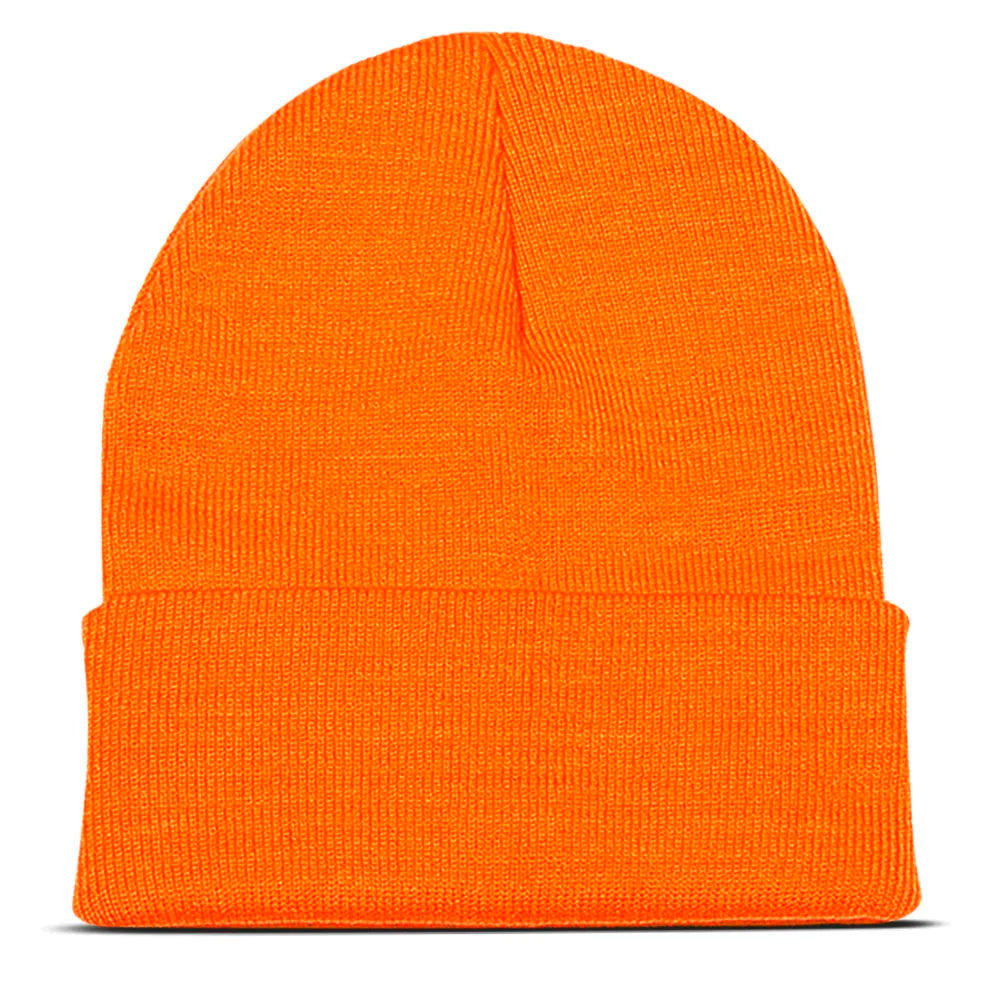 Personalized Custom Beanies Hats with Embroidery Text Logo for Men Women Warm Winter Knitted Cuff Beanie Cap Dropshipping