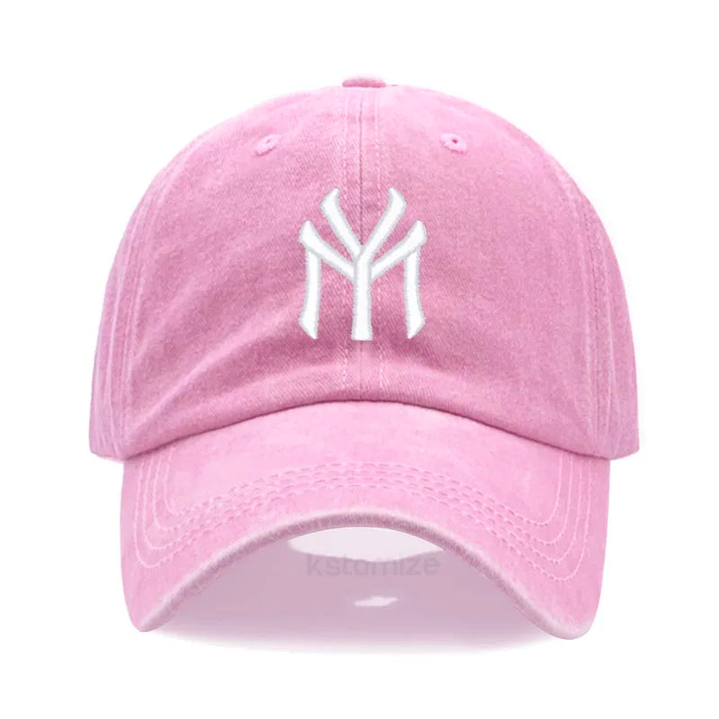Letter MY Embroidery Baseball Cap Women Men Adjustable Soft Washed Cotton Sports Dad Hat  Spring Summer Protection Sun Hats