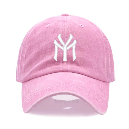 Letter MY Embroidery Baseball Cap Women Men Adjustable Soft Washed Cotton Sports Dad Hat  Spring Summer Protection Sun Hats
