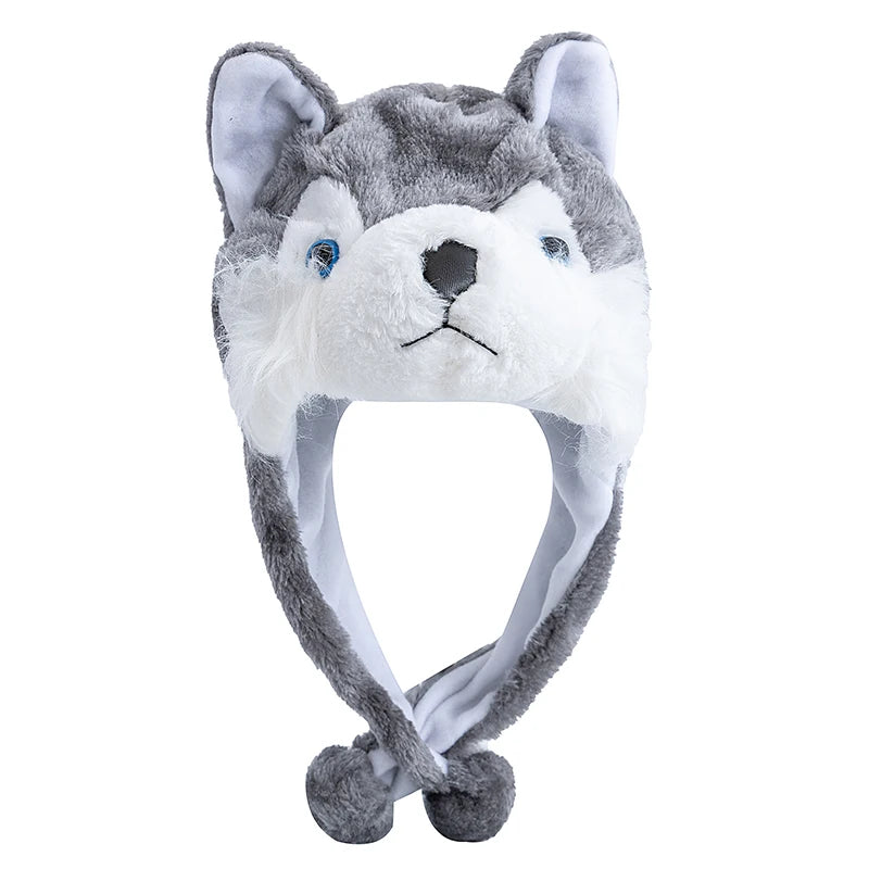 New Style Unisex Funny 3D Animal Style Decorative Hat Mischievous Couple Cap For Man Women Plush Winter Lovely Family Hat