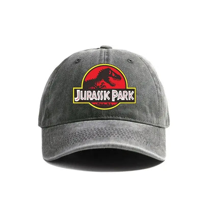 Jurassic Park Baseball Cap Distressed Hats Cap Dinosaur Men Retro Outdoor Summer Adjustable Hat Casual Versatile Sun Protection
