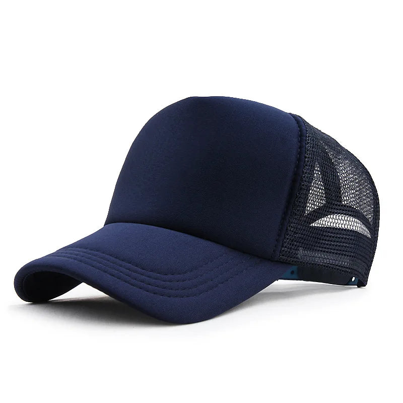 Unisex Mesh Snapback Cap – Casual Trucker Baseball Hat, Streetwear Dad Cap