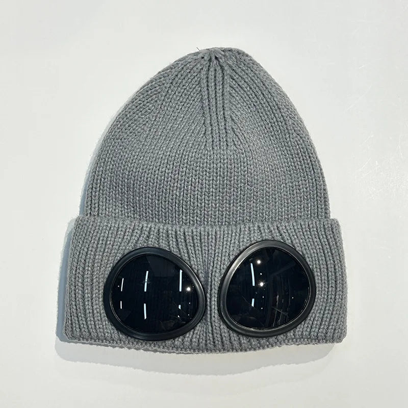 Winter Warm Beanie Hats Women Men Winter Windproof Glasses Knitted Ski Mask Cap Outdoor Ear Protection Sports Cold Hat Garros