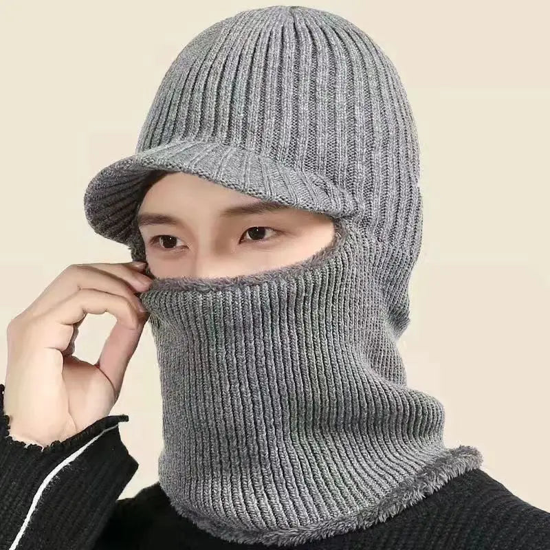 Winter men's and women's knitted hats with Ear Protection Thickened Breathable Polyester Hand Wash Only Outdoor Warm Riding Hat