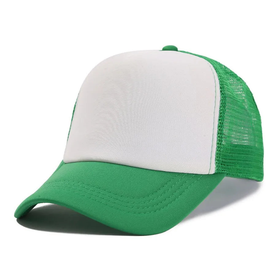 Summer Hollow Out Foam Baseball Hat For Women Men Bright Green Color Breathable NetSun Hat Trucker Hip Hop Cap Baseball Cap Hat