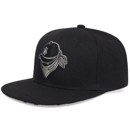 Unisex Masked Embroidery Hip-hop Hats Spring Autumn Adjustable Casual Snapback Baseball Caps Outdoor Sunscreen Hat