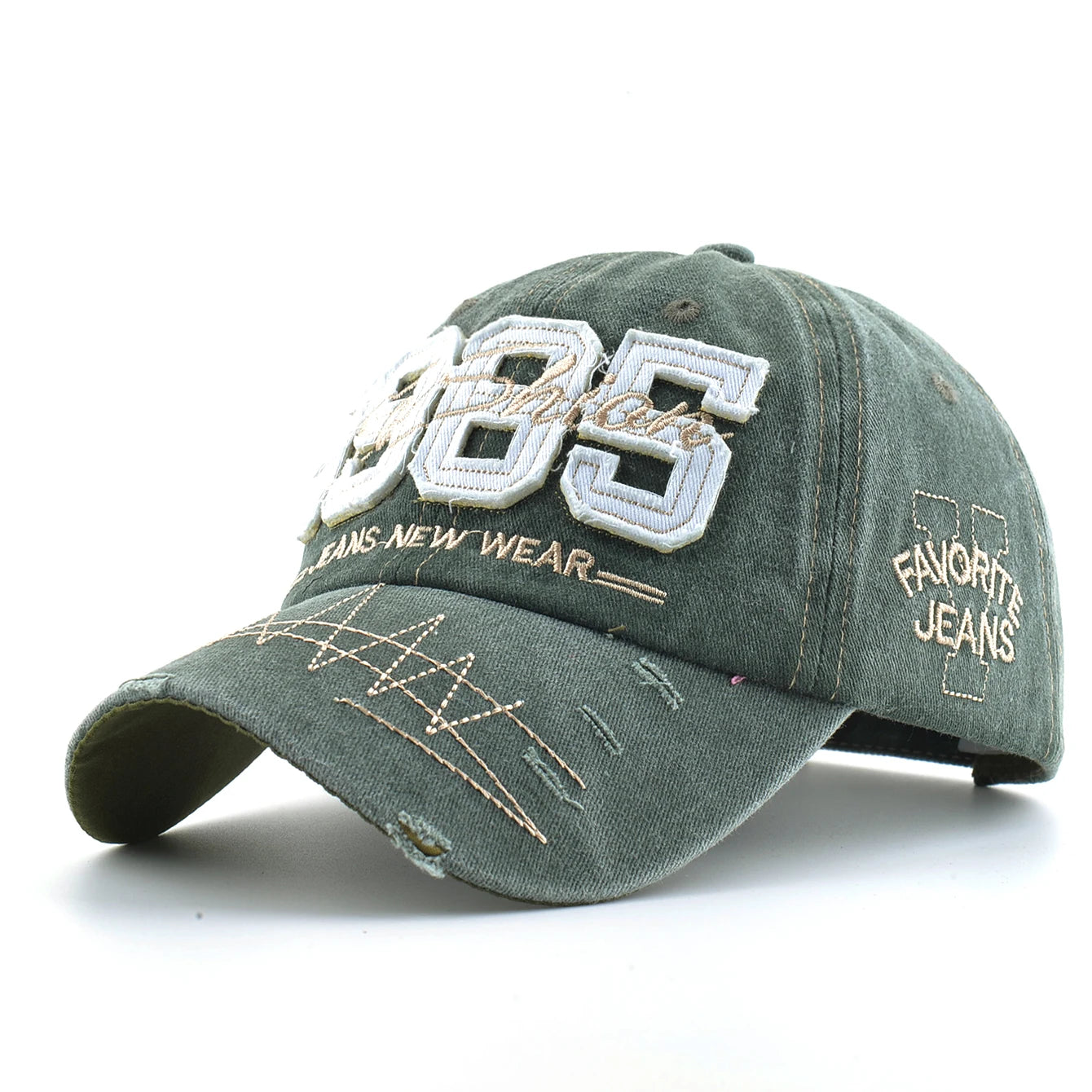 Vintage Dad Hat With Embroidery Letter 1985 Snapback Baseball Cap Men Outdoor Breathable Sport Casual Visor Cap Women Adjustable