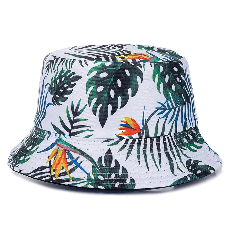 Hot Sale Unisex Bucket Hats Summer Double-sided Wear Fruit Printing Women Cap Outdoor Sun Hat Men Classic Panama Bucket Hat