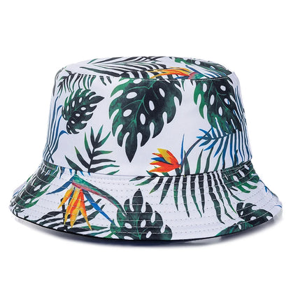 Hot Sale Unisex Bucket Hats Summer Double-sided Wear Fruit Printing Women Cap Outdoor Sun Hat Men Classic Panama Bucket Hat