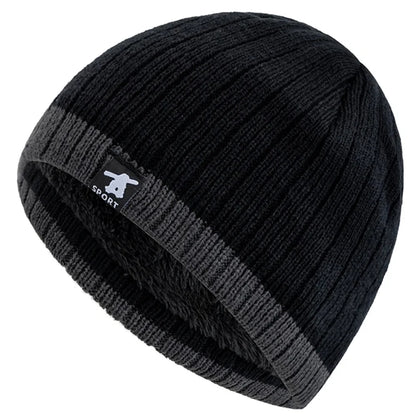 New Style Unisex Winter Hats Cap Plush Fur Lined Warm Streetwear Beanies For Man Woman Casual Winter Skiing Cap Knitted Hats