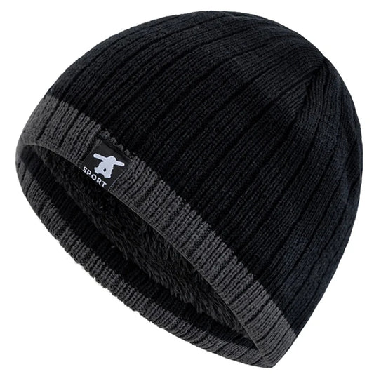 New Style Unisex Winter Hats Cap Plush Fur Lined Warm Streetwear Beanies For Man Woman Casual Winter Skiing Cap Knitted Hats