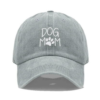 Dog Mom Embroidered Baseball Cap for Women Men Fashion Adjustable Soft Cotton Dad Hat Unisex Classic Golf Caps