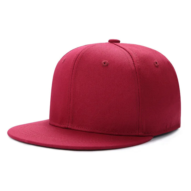 Baseball Caps For Men Women Unisex Hip Hop Solid Color Flat Brim Snapback Hats For Women Spring Summer Sun Hat Street Dance Kpop