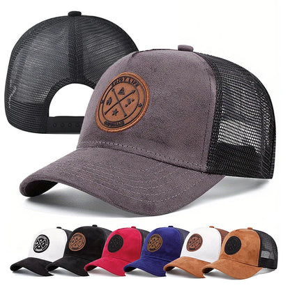 Unisex Mesh Snapback Cap – “ENJOY LIFE” Letter Patch Breathable Trucker Hat