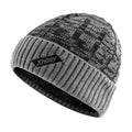 KKISSBAOBEI Winter Warm Beanie Men Knitted Mixed Color Hat Double Layer Thick Hats Men's Outdoor Ski Hats