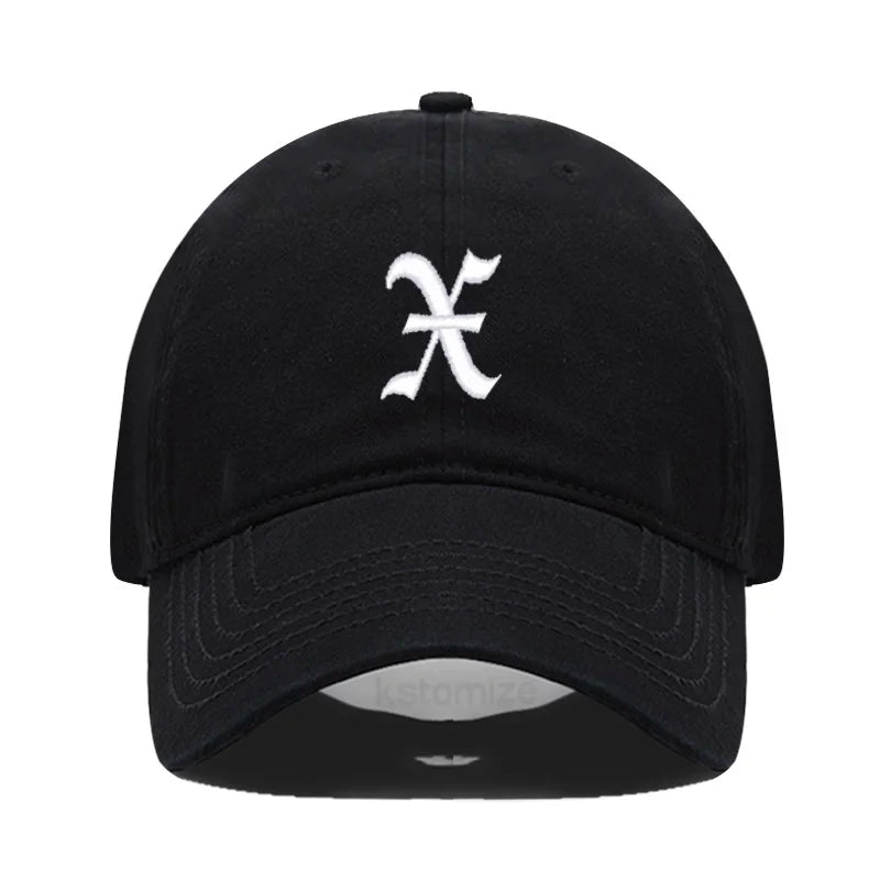 Old English Letter A-Z Embroider Baseball Cap For Men Womne High Quality Soft Cotton Fashion Team Sport Visors Snapback Caps