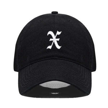 Old English Letter A-Z Embroider Baseball Cap For Men Womne High Quality Soft Cotton Fashion Team Sport Visors Snapback Caps