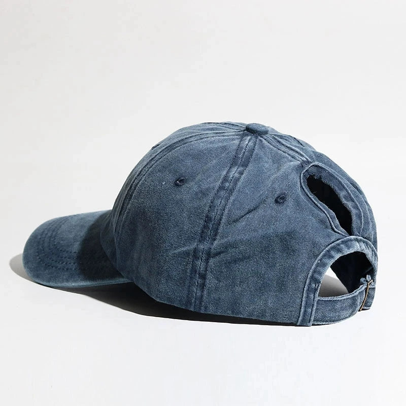 Washed  Baseball Cap Amazon European and American Popular Trendy Curved Brim Peaked Cap  Women's Outdoo