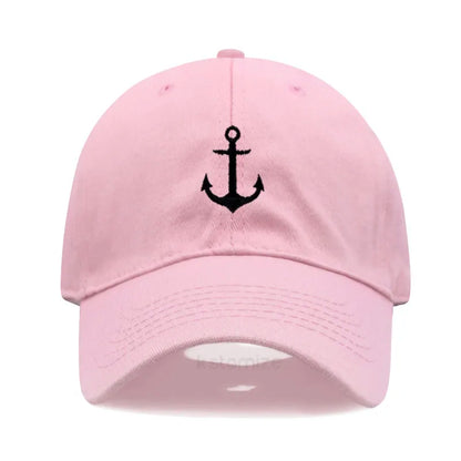 Anchor Embroidered Baseball Cap for Women Men Fashion Adjustable Soft Washed Cotton Dad Hat Unisex Classic Golf Caps