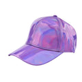 Unisex PU Rainbow Color-Changing Baseball Cap – Laser Hip Hop Snapback Shiny Party Hat