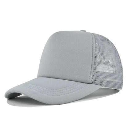 Solid Color Unisex Cheaper 5 Panel Trucker Hat For Adult Summer Net Baseball Cap Men Women Blank Mesh tentacle Sun Hat Visor