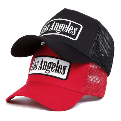 Unisex LOS ANGELES Print Baseball Net Caps Spring and Summer Outdoor Adjustable Casual Hats Sunscreen Hat