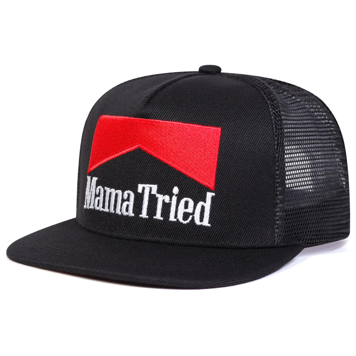 Unisex MAMA TRIED Letter Embroidery Hip-hop Net Hats Spring Summer Outdoor Adjustable Casual Baseball Caps Sunscreen Hat