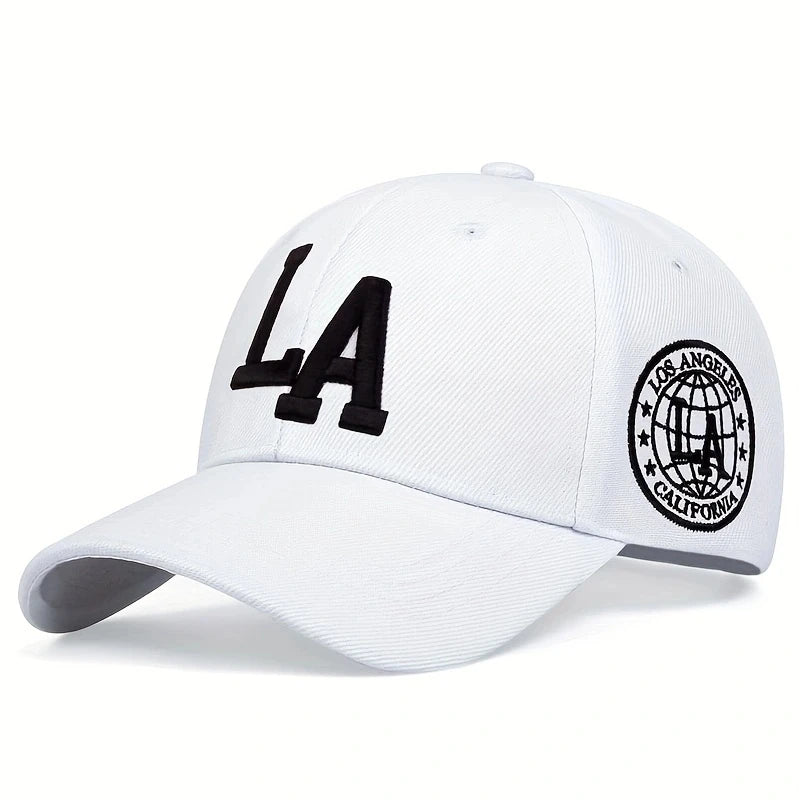 Unisex LA Letter Embroidery Baseball Caps Spring and Autumn Outdoor Adjustable Casual Hats Sunscreen Hat Sports Golf Cap
