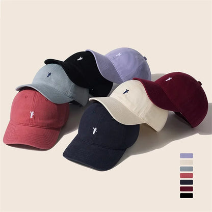 Unisex Cotton Baseball Cap – Simple Farmer Embroidery Casual Adjustable Sun Hat