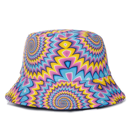 Hot Sale Unisex Bucket Hats Summer Double-sided Wear Fruit Printing Women Cap Outdoor Sun Hat Men Classic Panama Bucket Hat