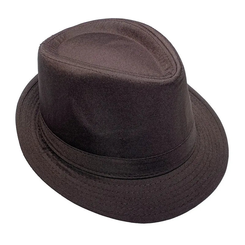 Men's Hat Woven Plain Sunshade Hat Casual Bucket Beach Sun White Wedding Black Cloth Jazz HatFedoras