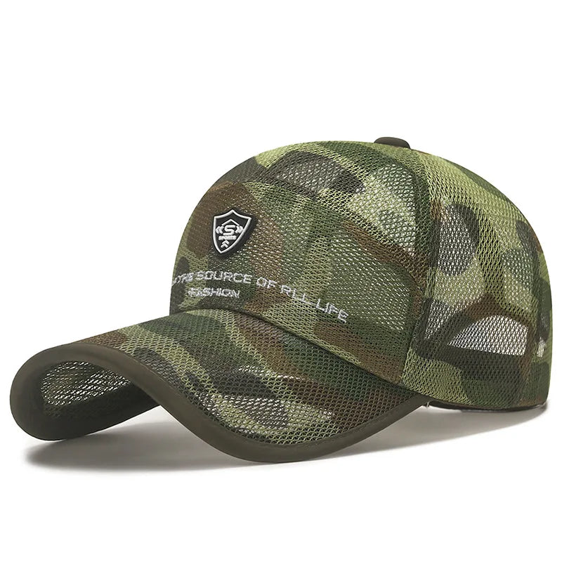 New Summer Women Men Fishing Mesh Sun Hat Caps Female Male Black White Mesh Outdoor Sport Baseball Hats Cap For Women Men